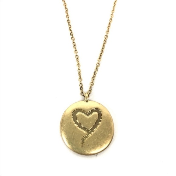 mark. Have a Heart Charm Necklace Goldtone LC Lauren Conrad Avon Y2K The Hills - Picture 2 of 8